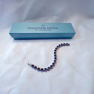 Touchstone Crystal by Swarovski Ice bracelet in smoke grey.